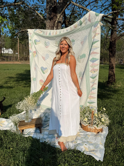 Country Linen Button Maxi