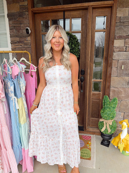 Western Floral Lace Maxi Dress