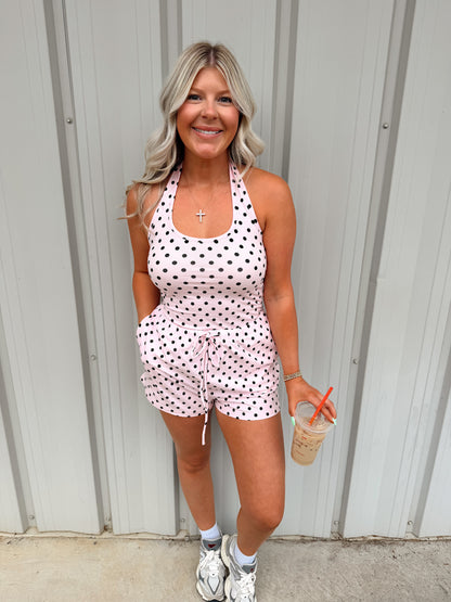 Polka Dot Drawstring Shorts