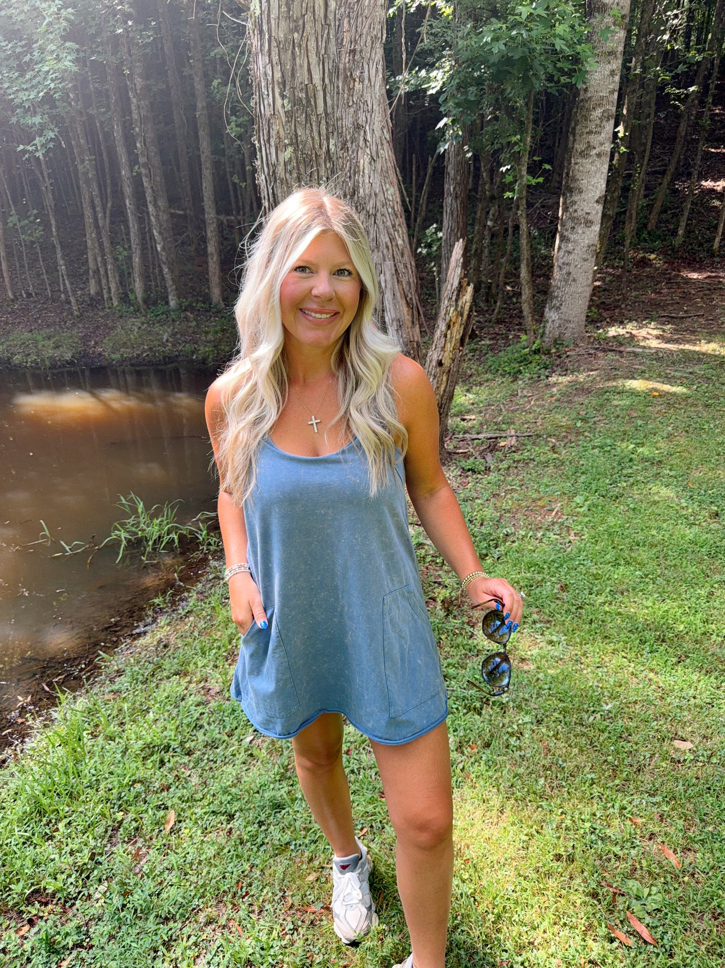 Mineral Washed Mini Dress