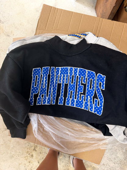 Panthers Polka Dot Mockneck