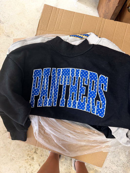 Panthers Polka Dot Mockneck