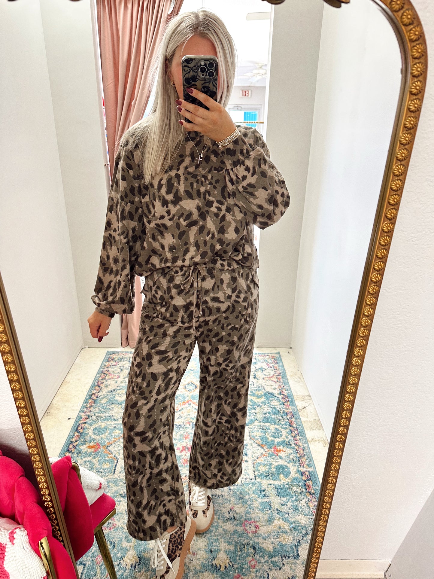 Leopard Print Pant Set