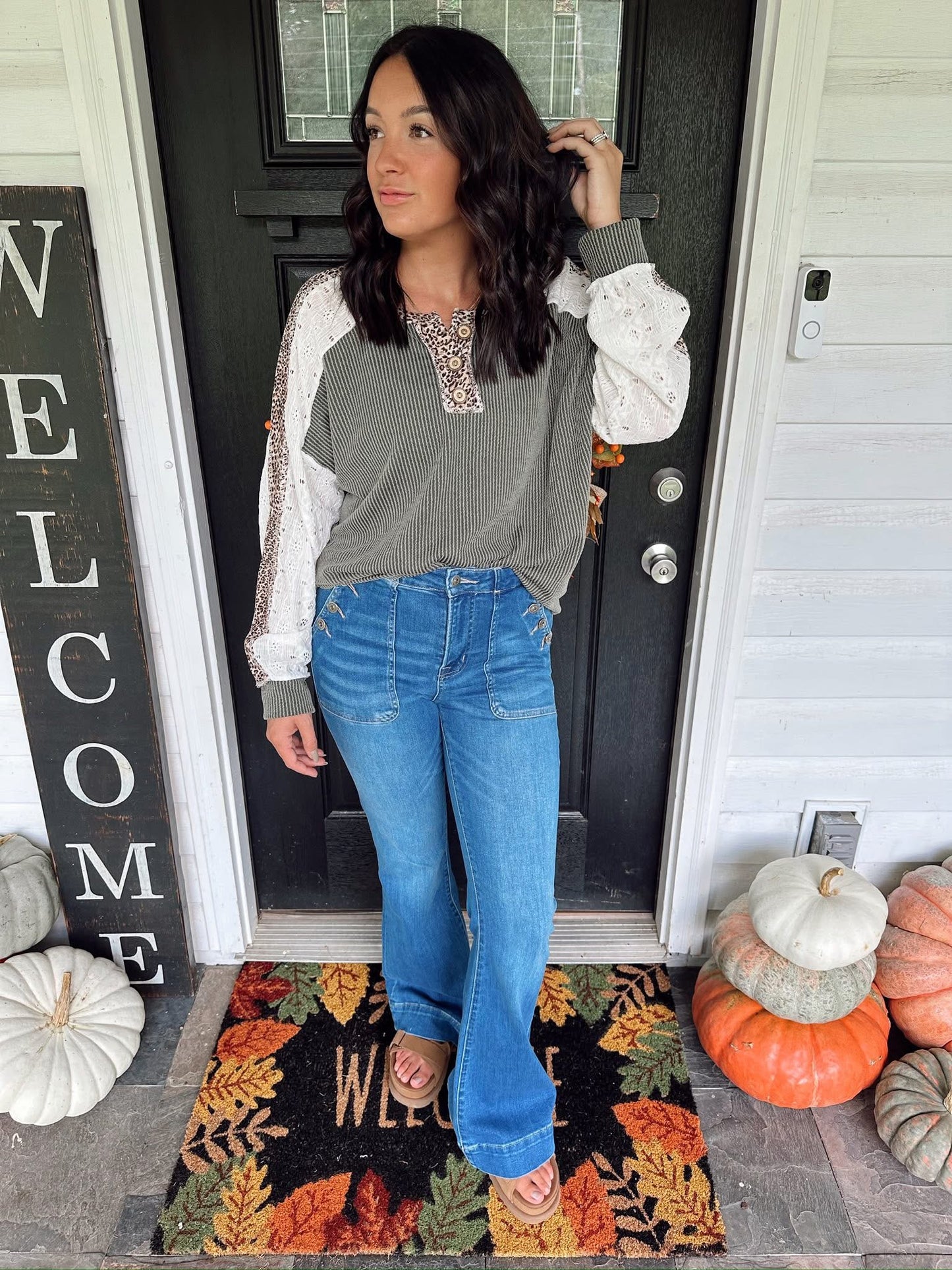 Color Block Animal Contrast Top