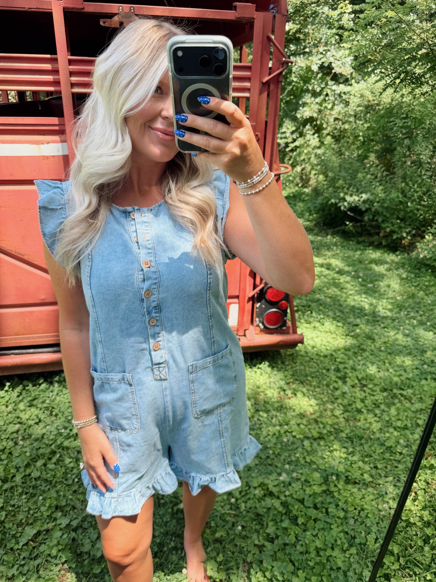 Barefoot Blue Jean Romper