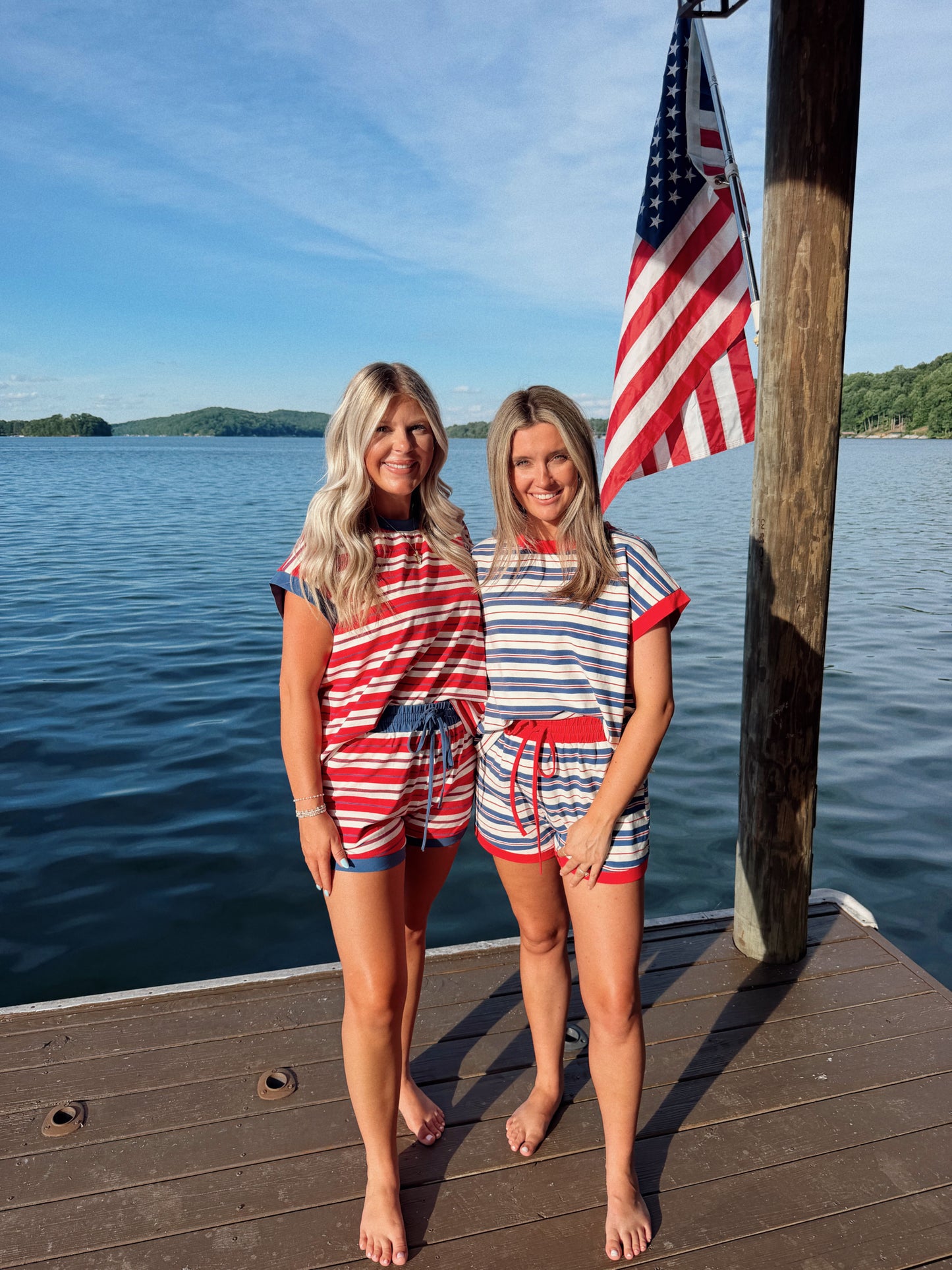 Americana Striped Lounge Set