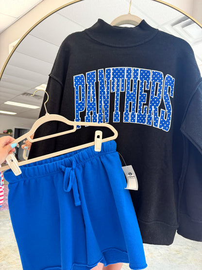 Panthers Polka Dot Mockneck