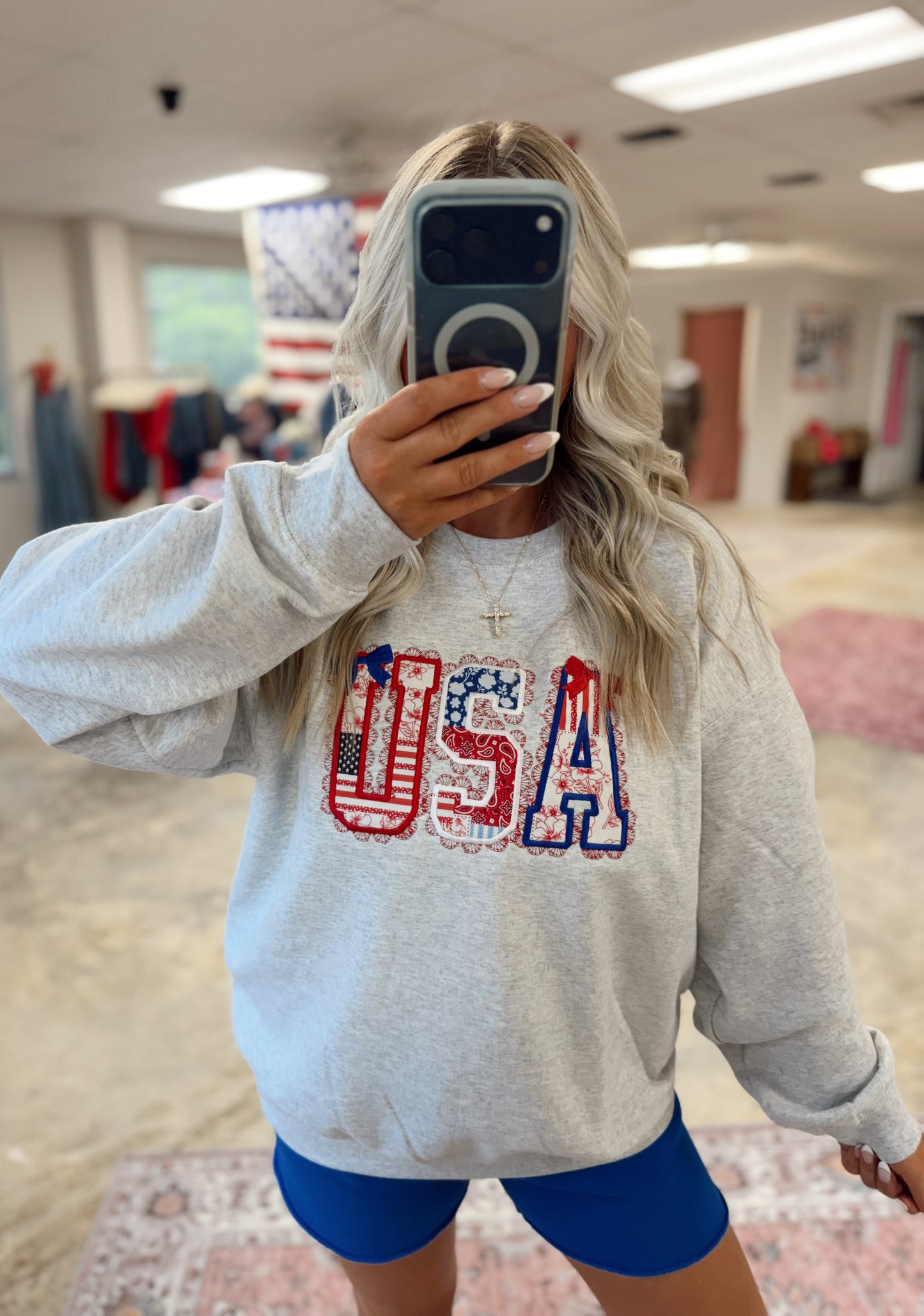 USA Embroidered Sweatshirt