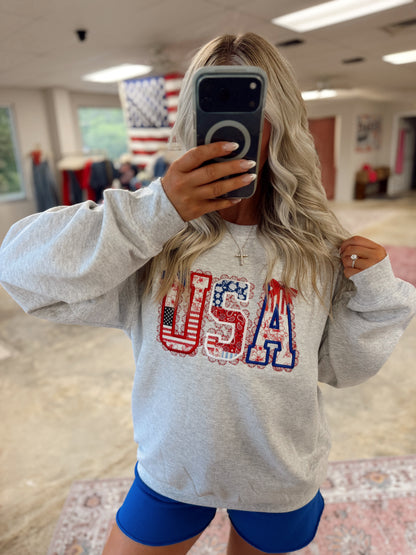USA Embroidered Sweatshirt