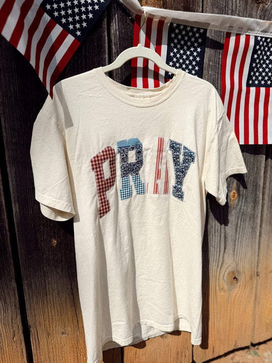 Patriotic Patchwork Pray Tee