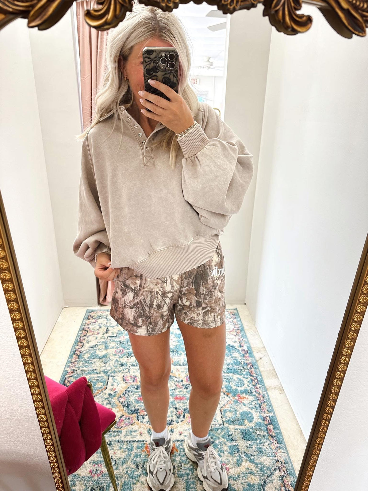 Ash Mocha Button Up Pullover