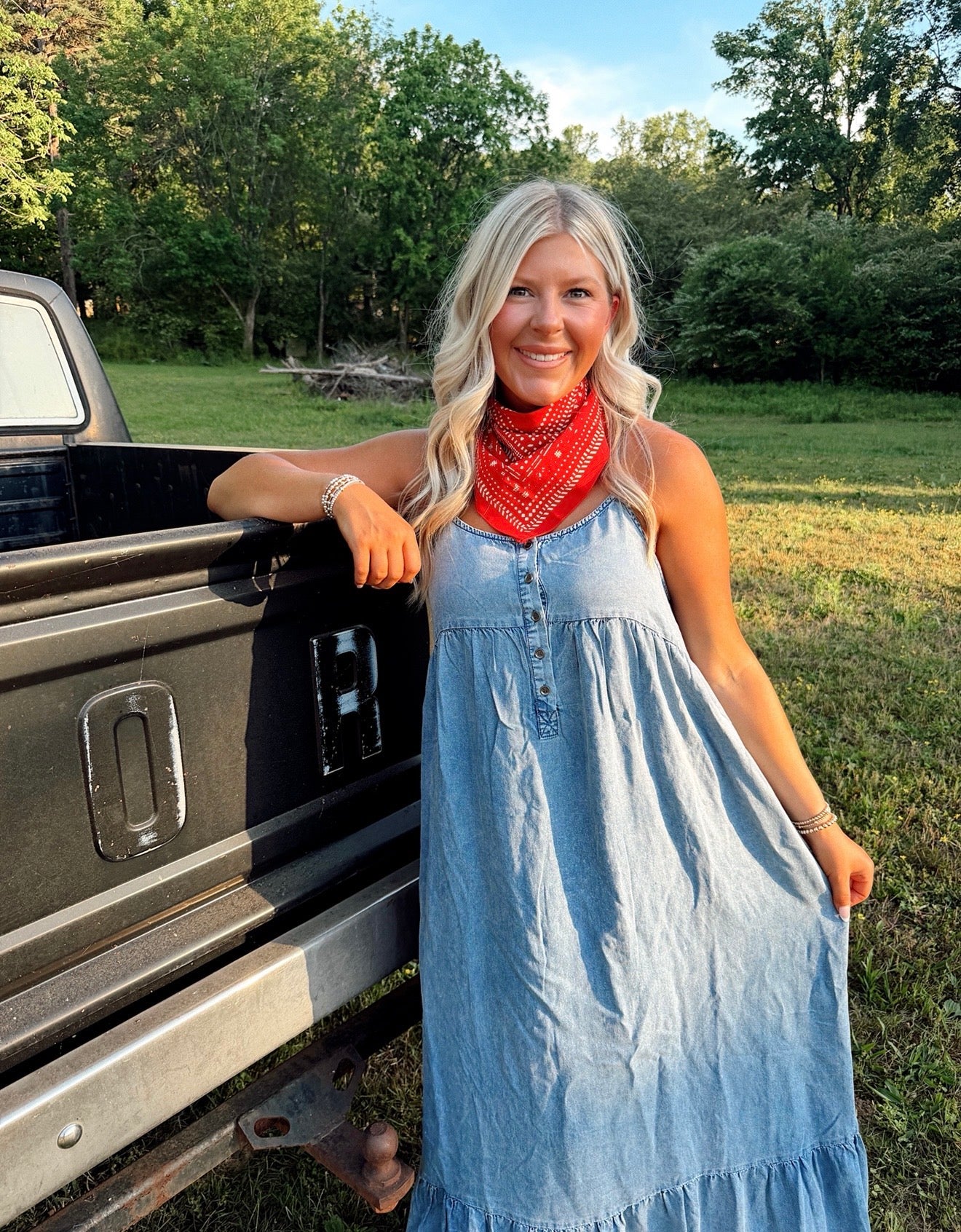 Country Charm Chambray Dress