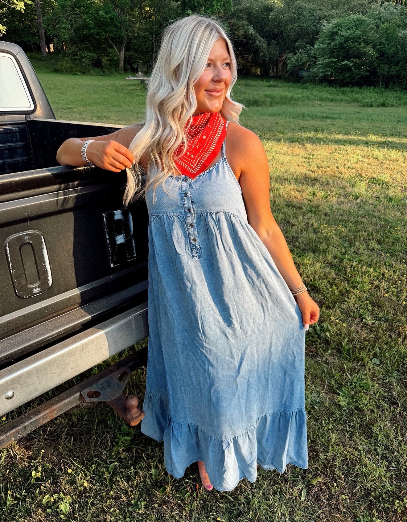 Country Charm Chambray Dress