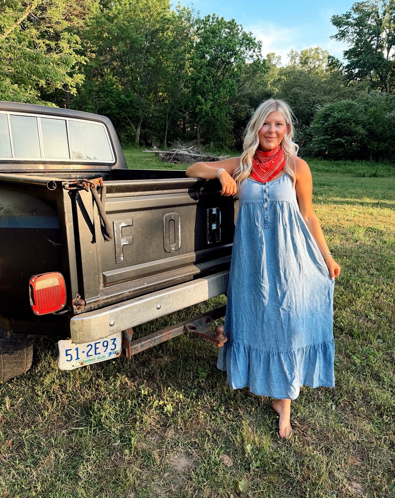 Country Charm Chambray Dress