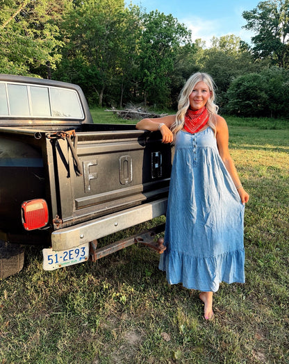 Country Charm Chambray Dress