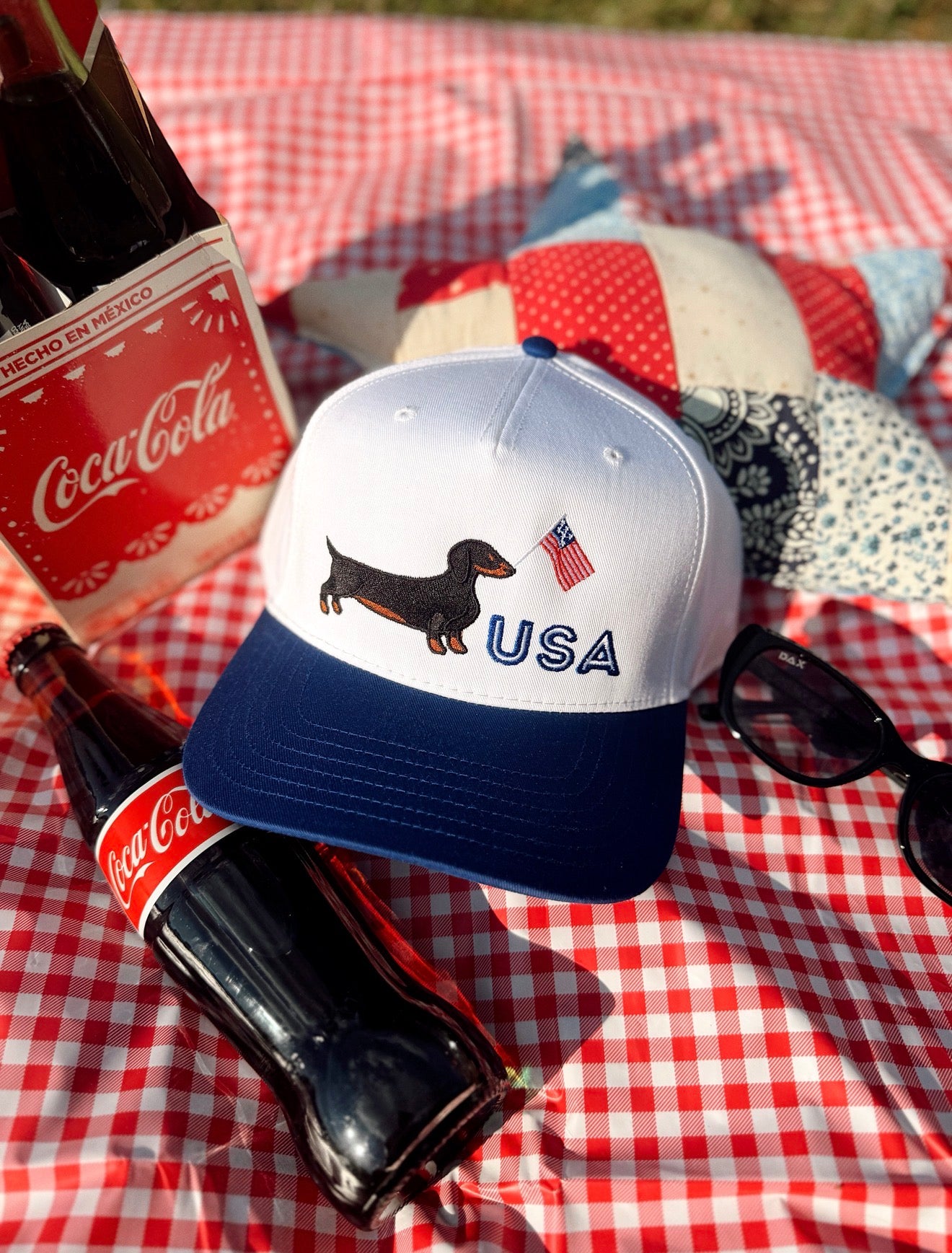 Red White and Woof Hat
