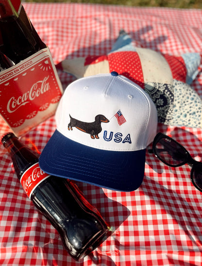 Red White and Woof Hat