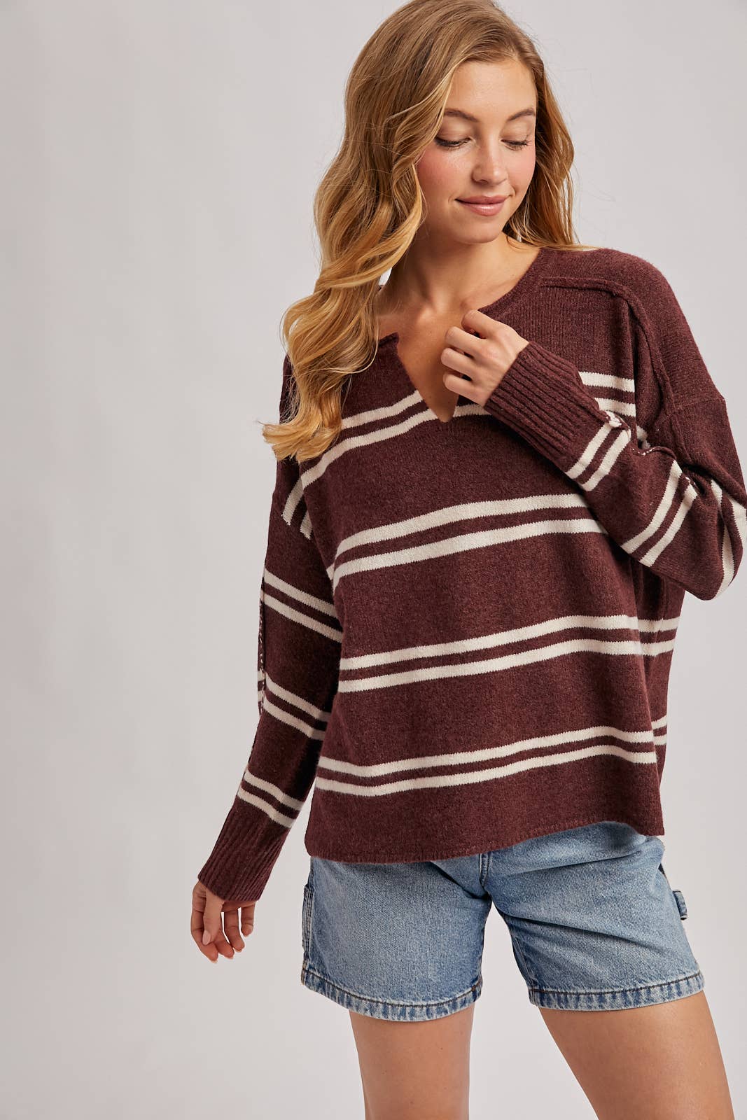 STRIPED KNIT SWEATER