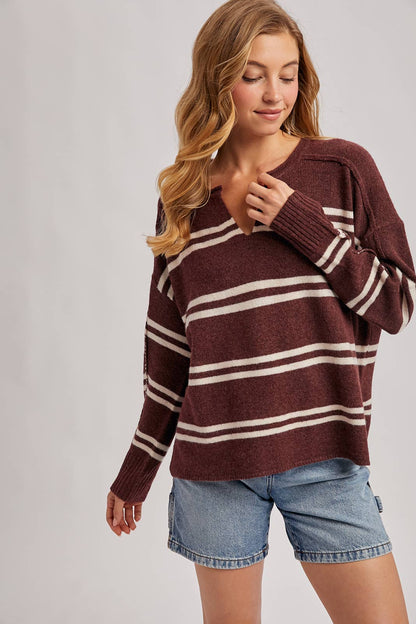 STRIPED KNIT SWEATER