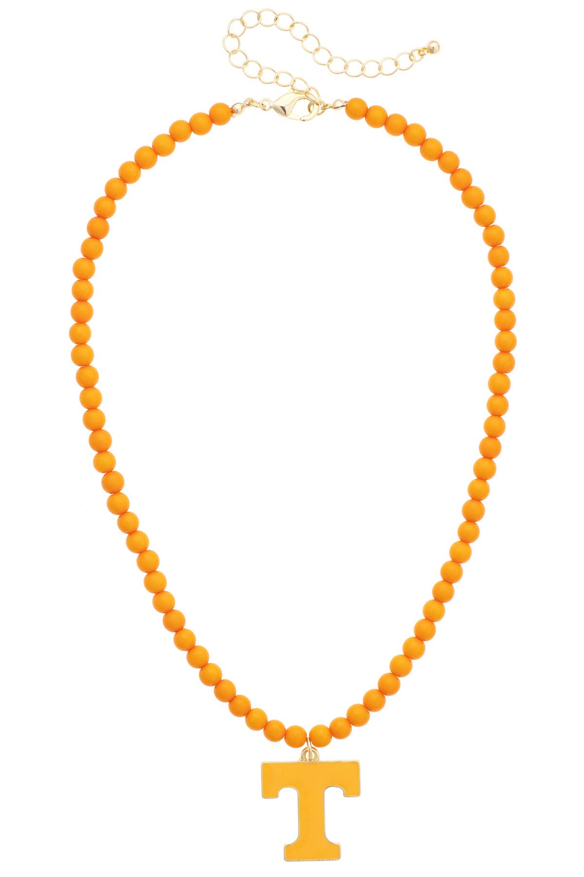 Tennessee Vols Beaded Logo Pendant Necklace