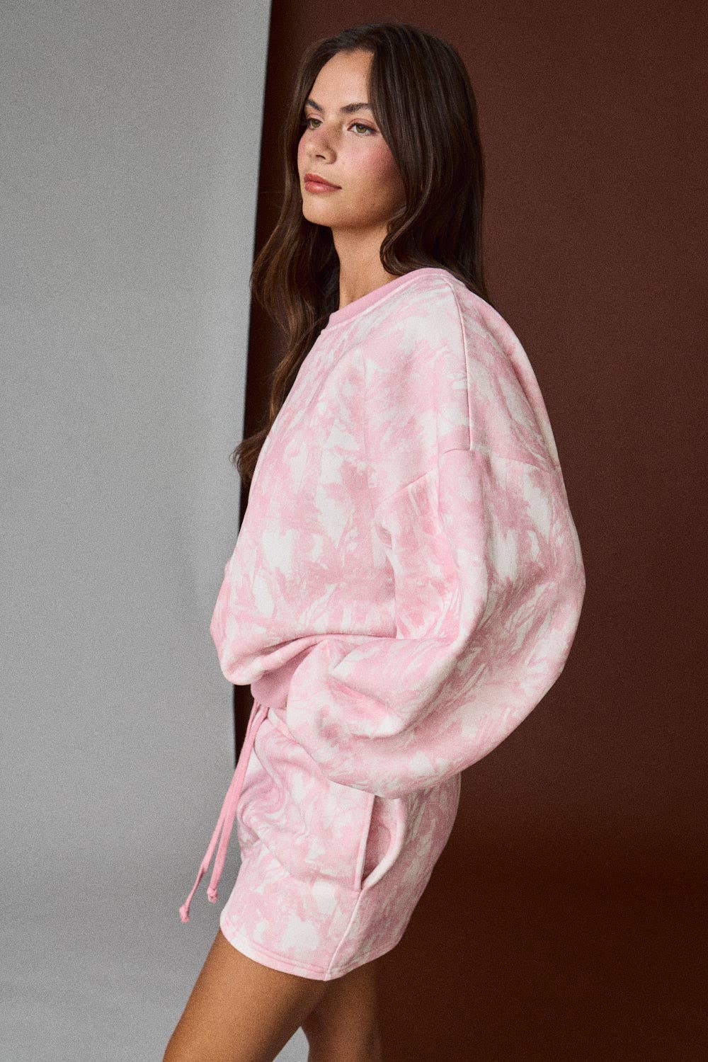 Pink Camo Crewneck Set