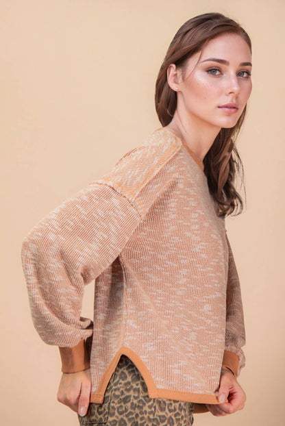 PLUS SIZE Textured Casual Top