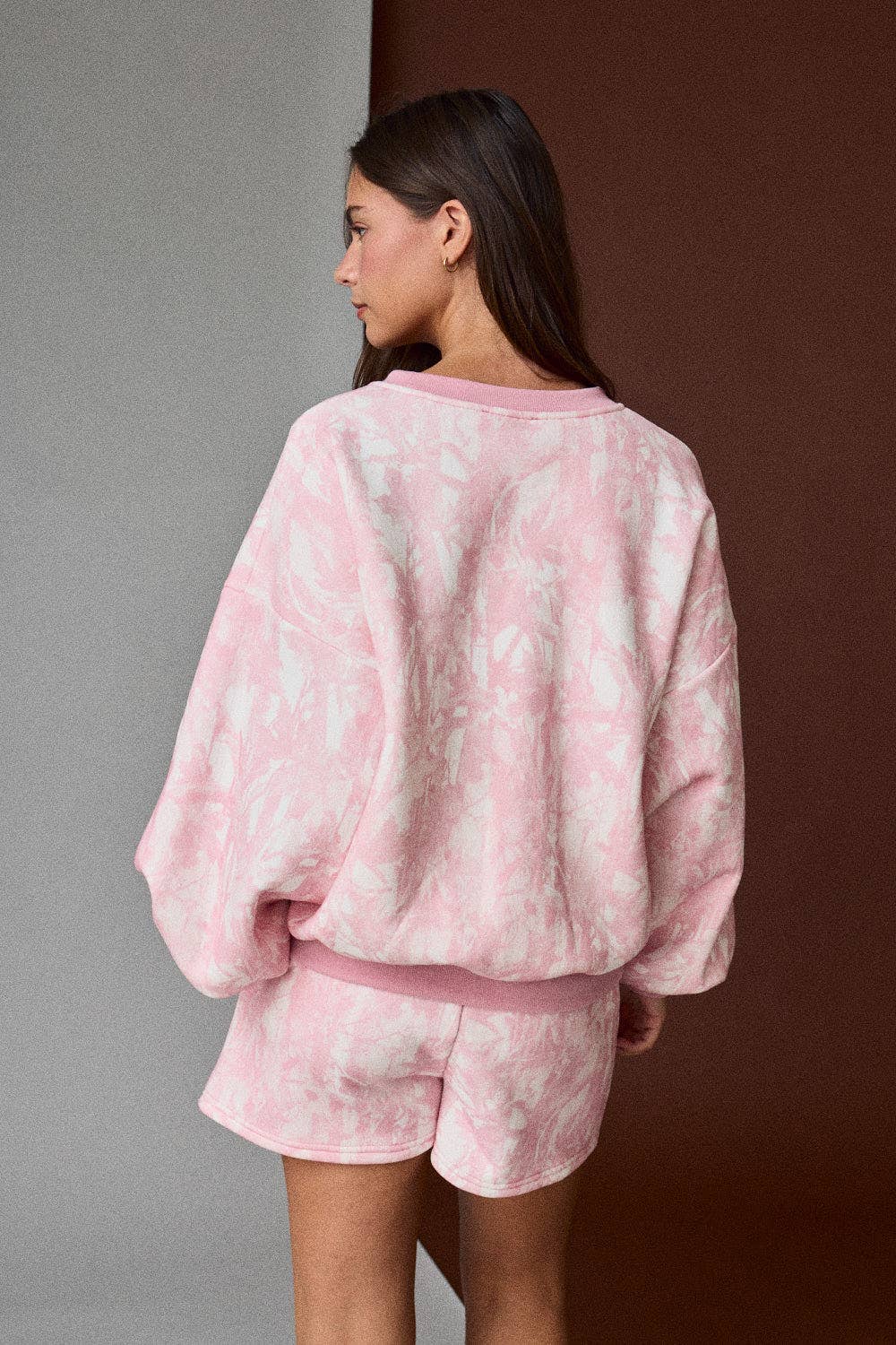 Pink Camo Crewneck Set