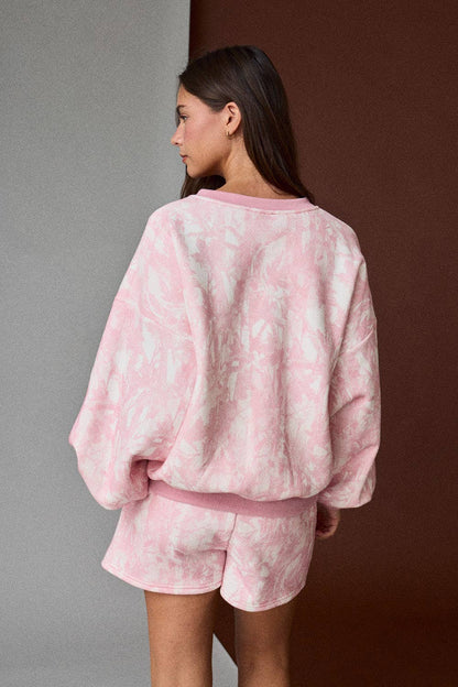 Pink Camo Crewneck Set