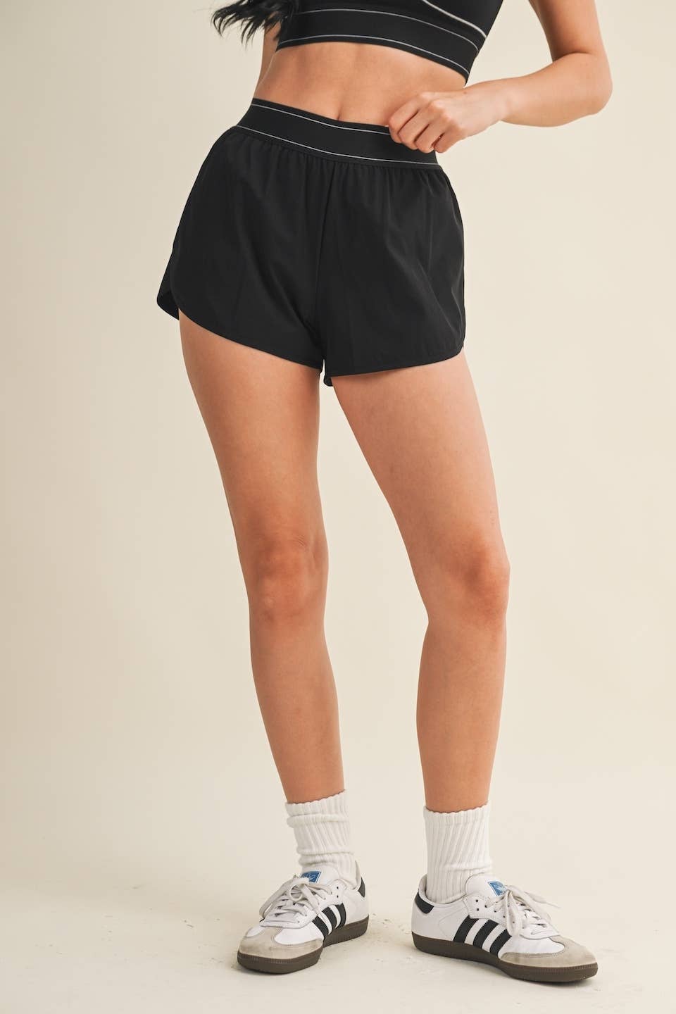 Contrast Athletic Shorts