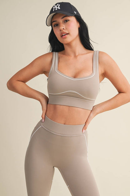 Contrast Thread Sports Bra