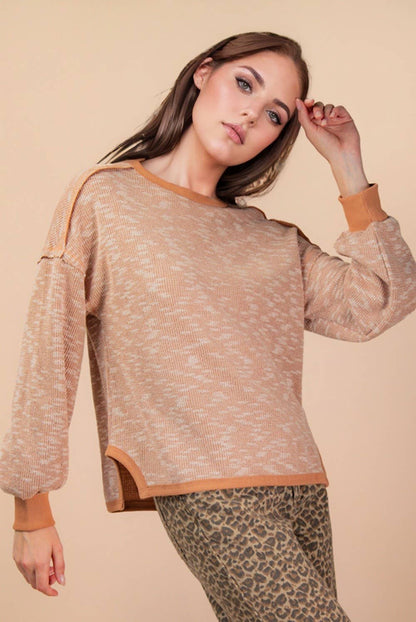 PLUS SIZE Textured Casual Top