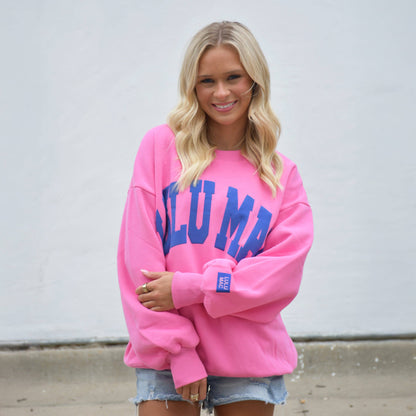 Lulu Crew Pink/Royal Puff