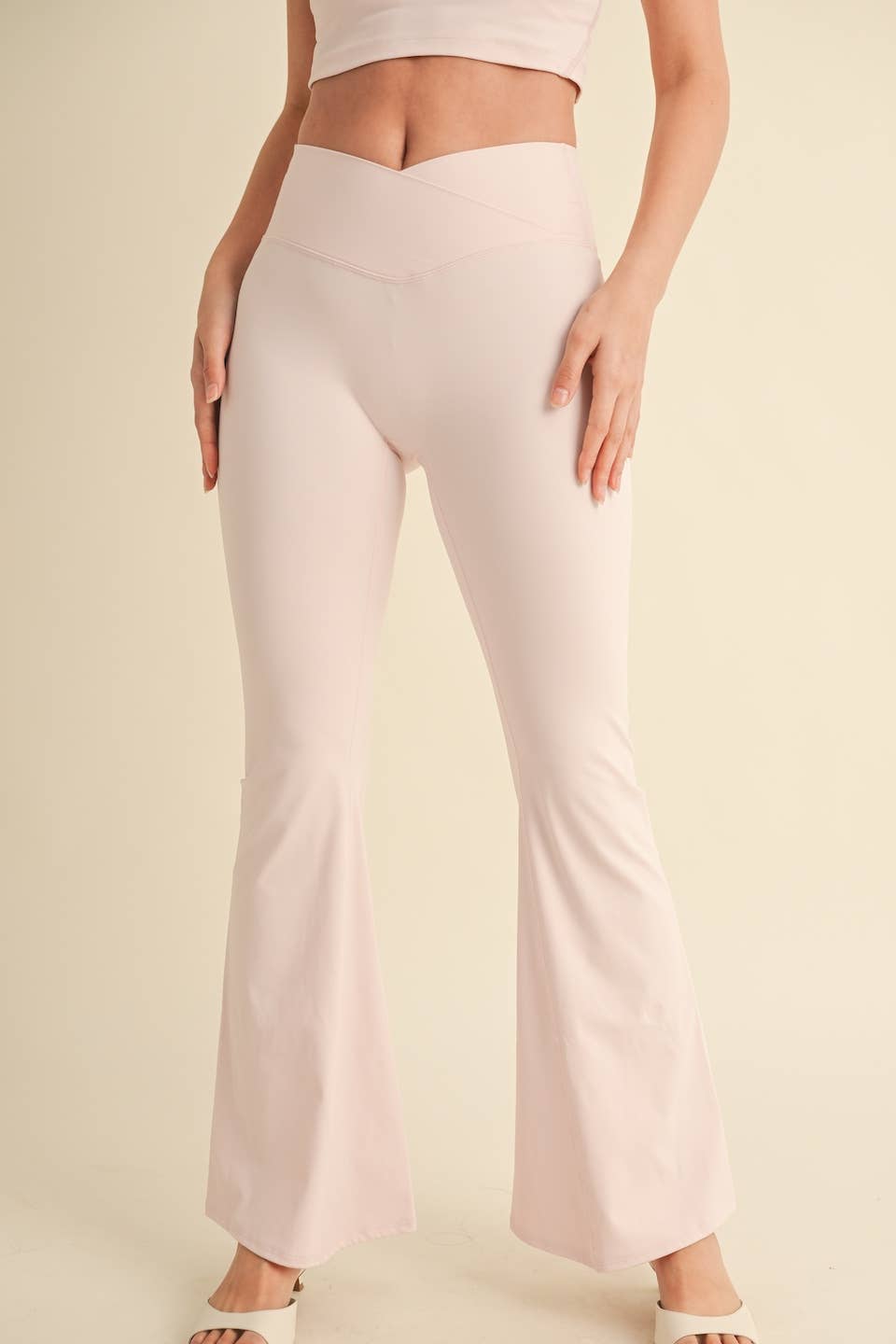 High Waist Crossover Flare Legging