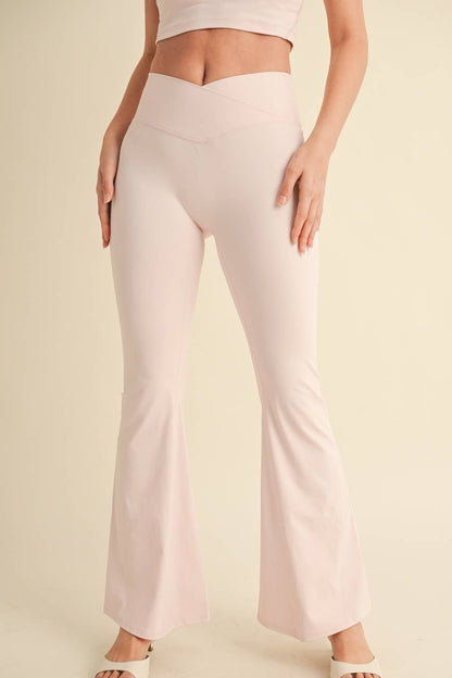 High Waist Crossover Flare Legging