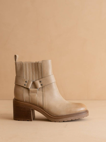 The Jayden | Khaki Motorcycle Fall Bootie