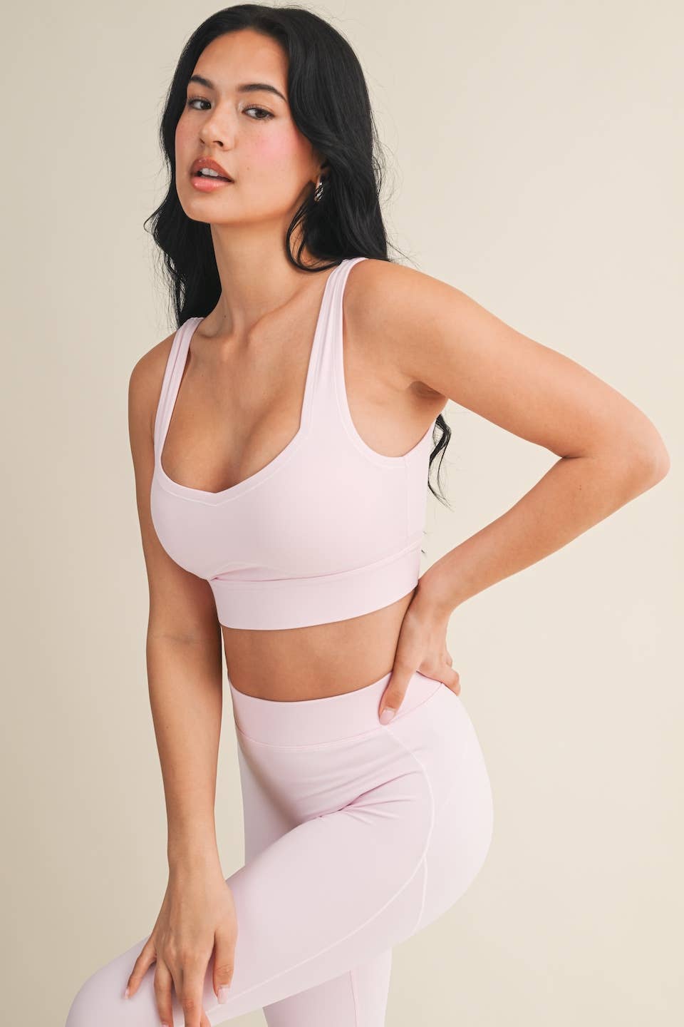 Contrast Thread Sports Bra