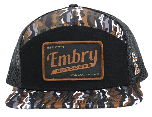 Ranch 7-Panel Retro Black Embry Hat