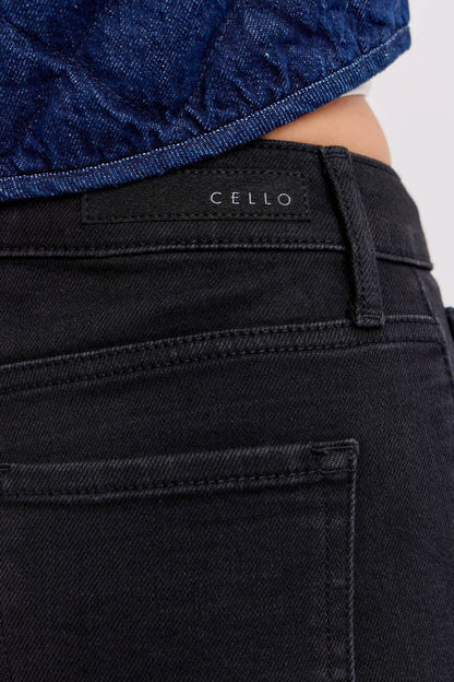 Black High Rise Ankle Skinny Jeans