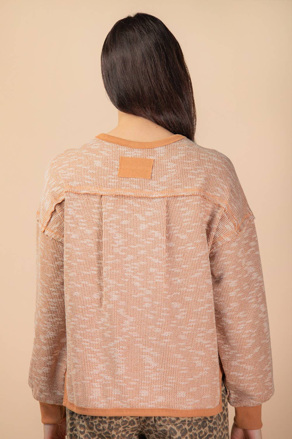 PLUS SIZE Textured Casual Top