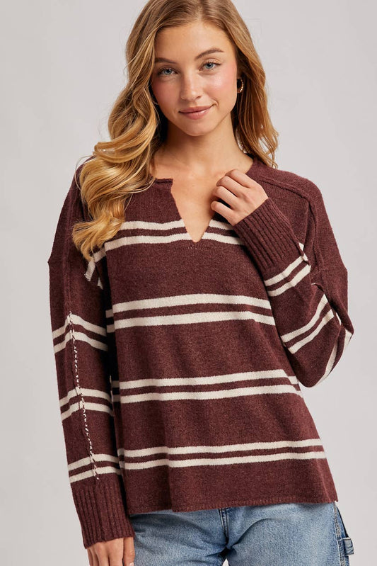 STRIPED KNIT SWEATER