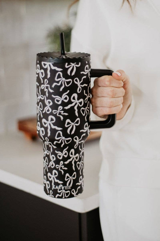 Black & White Bows Tumbler