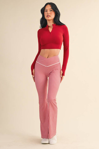 Performance Fitted Crop Pullover with Half Zip