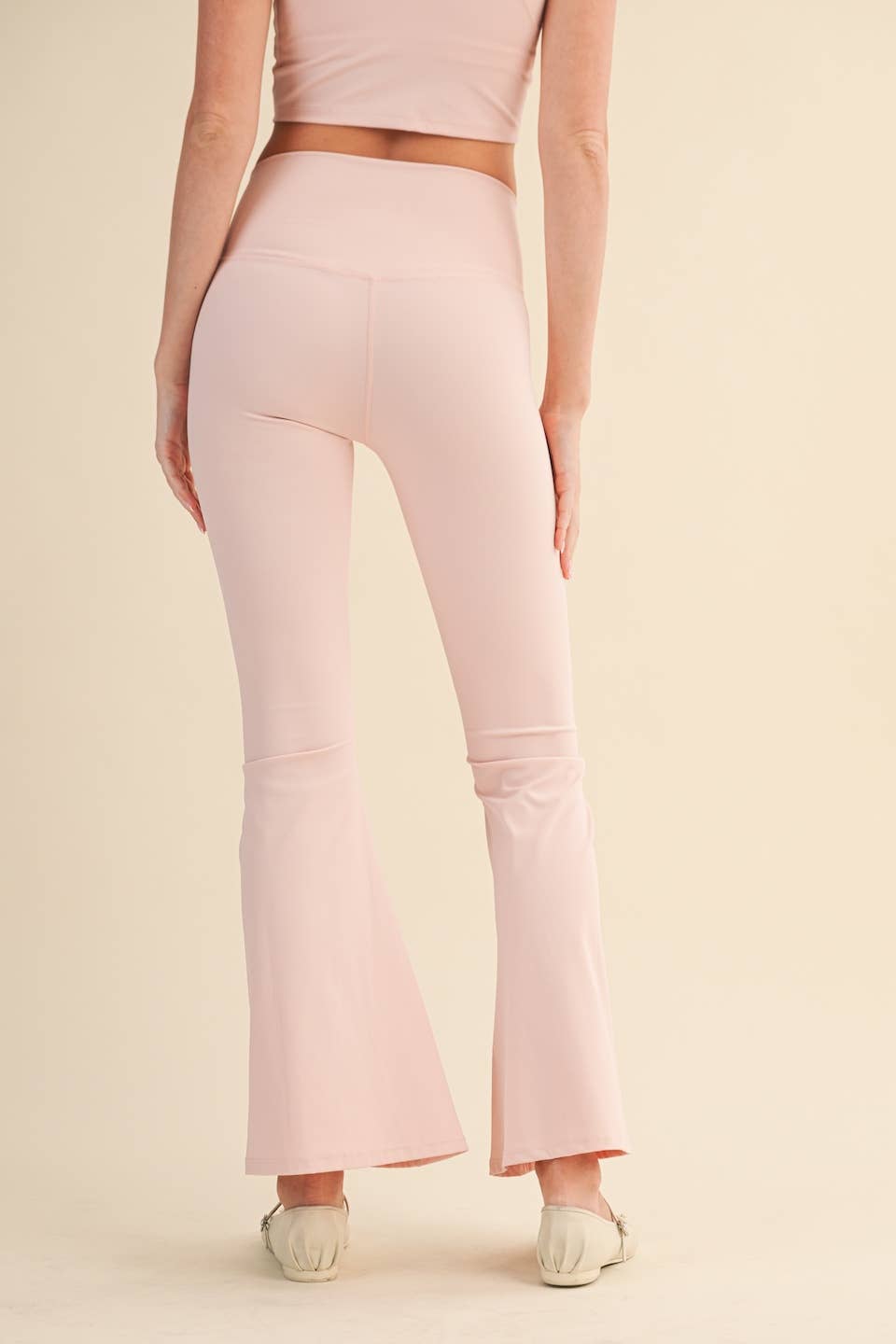 High Waist Crossover Flare Legging