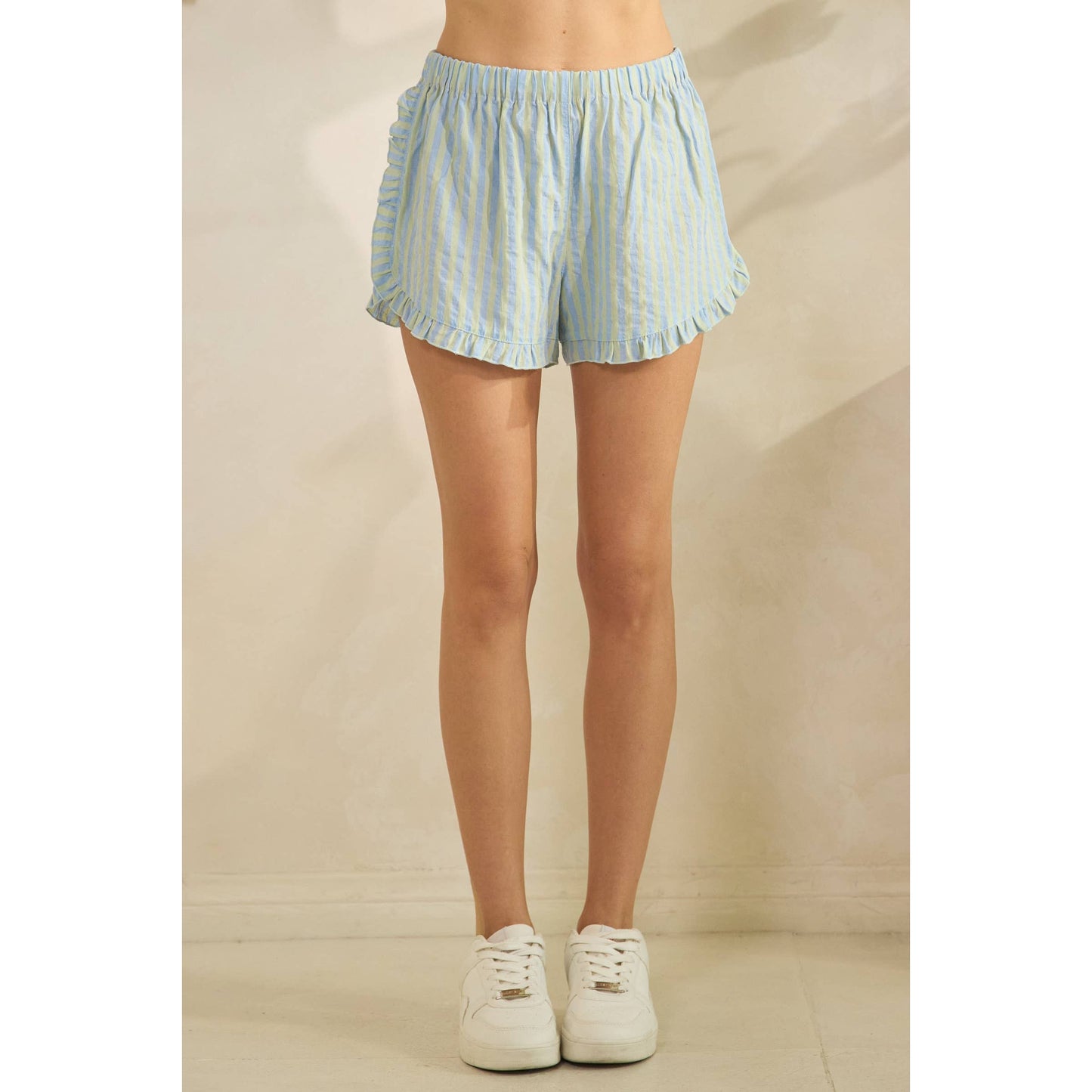 Stripe Ruffle Shorts