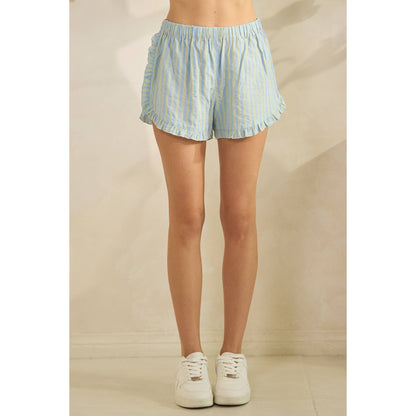 Stripe Ruffle Shorts