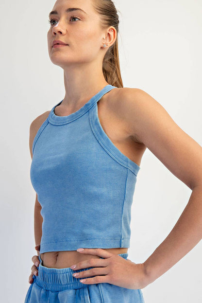 MINERAL WASHED HALTER TANK