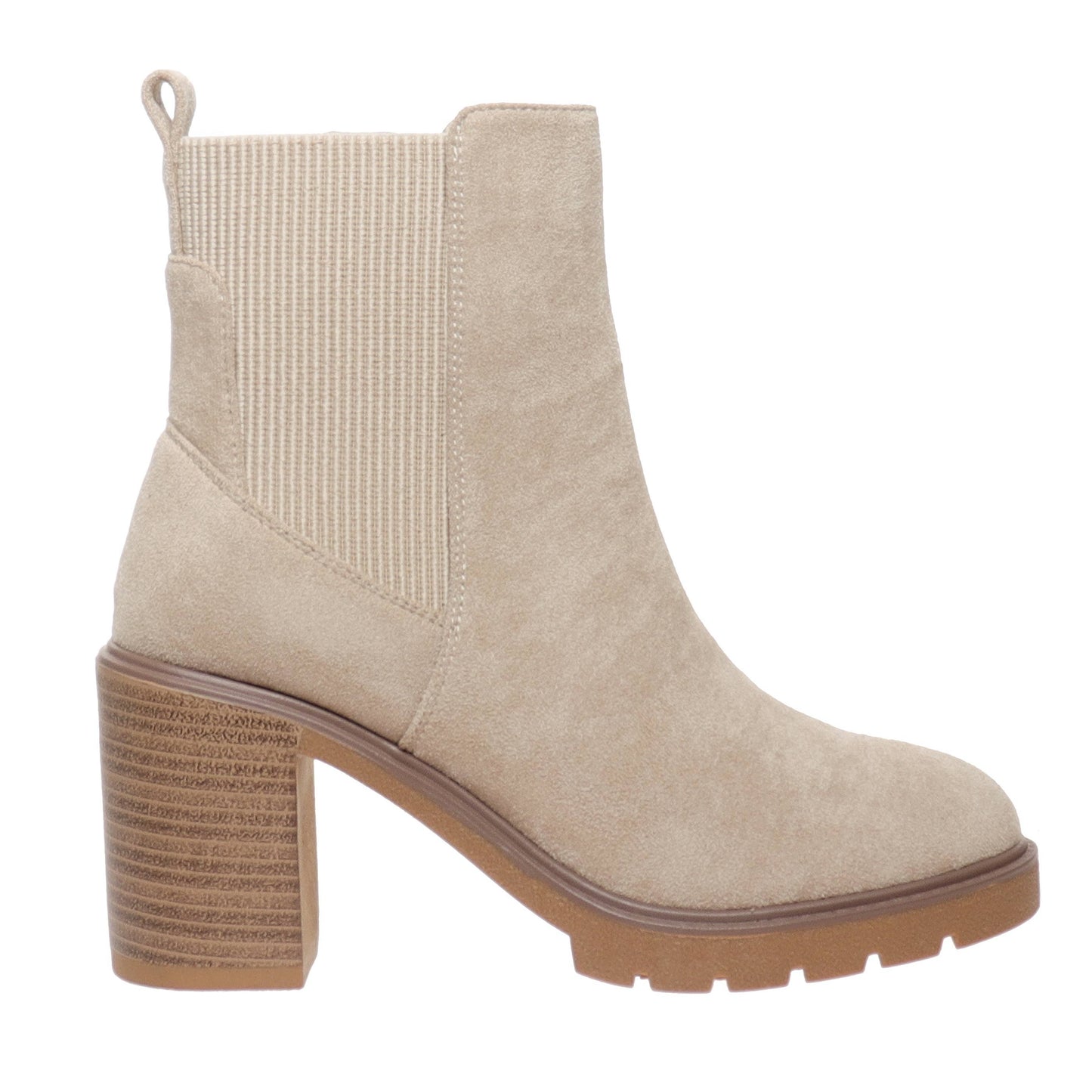 Sand Chunky Bootie
