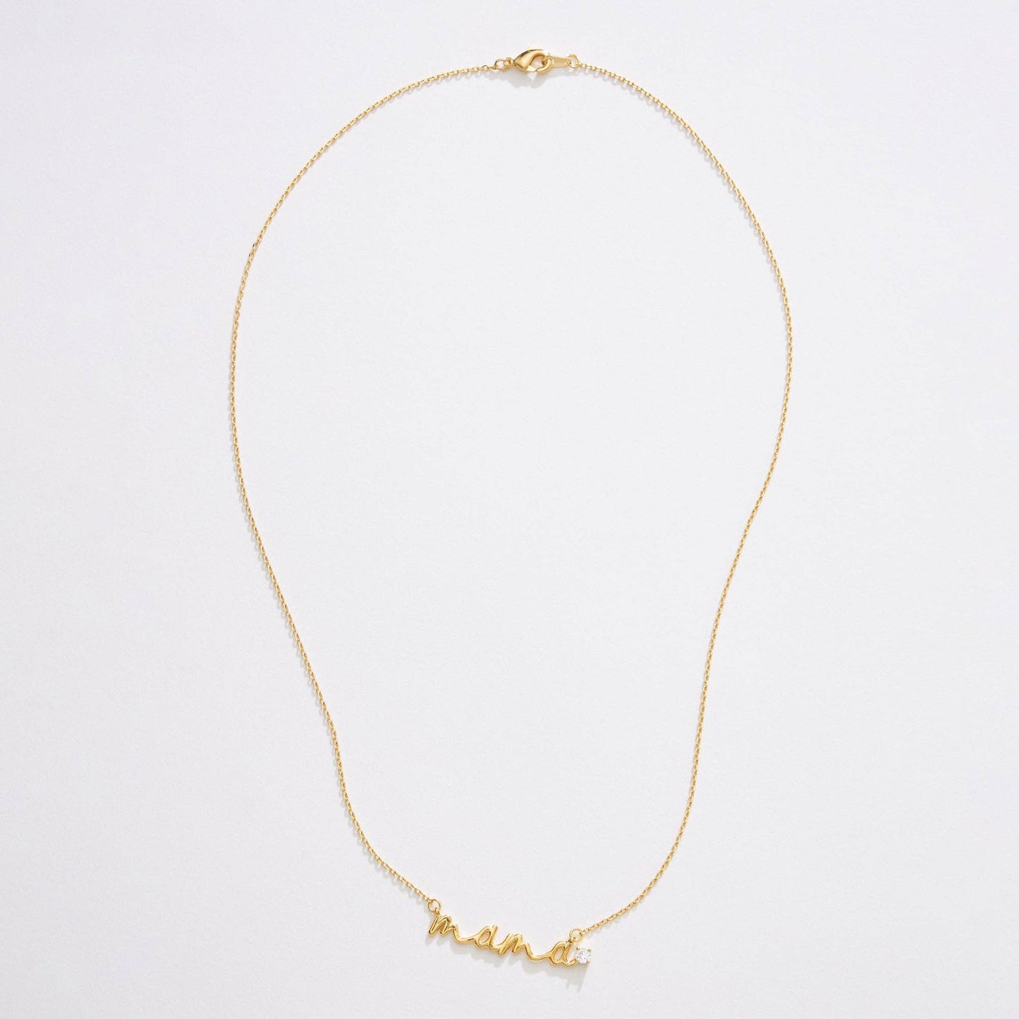 Gold Dipped “Mama” Script Necklace
