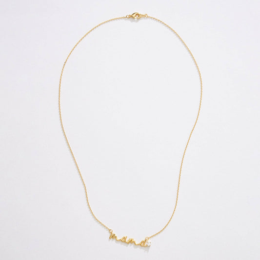 Gold Dipped “Mama” Script Necklace