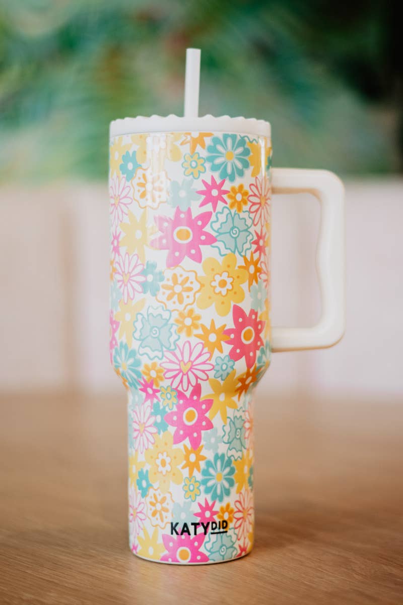 Spring Flowers Stainless Steel Tumbler